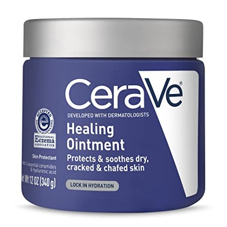 cerev3-beauty-1 CeraVe Healing Ointment | Moisturizing Petrolatum Skin Protectant for Dry Skin with Hyaluronic Acid and Ceramides | Lanolin Free & Fragrance Free | 12 Ounce - Image 1