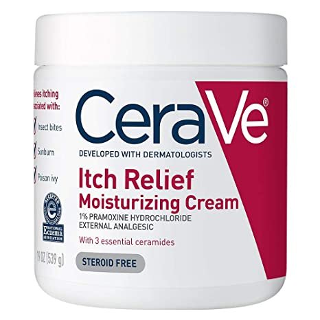 cerev6-beauty-1 CeraVe Moisturizing Cream for Itch Relief | Anti Itch Cream with Pramoxine Hydrochloride | Relieves Itchy with Minor Skin Irritations, Sunburn Relief, Bug Bites | Fragrance Free | 19 Ounce - Image 1