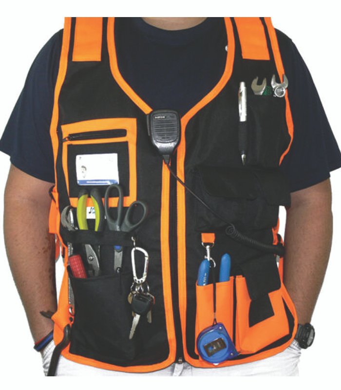 constrt-2-1 Electrician Carpenter Framer Plumber Craftman Construction Pouch Bag Tool Vest - Image 1