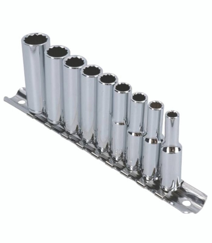 constrt-6-1 AF Deep Sockets 1/4″ Drive Imperial Bi-Hex Double Deep 9pc Set - Image 1