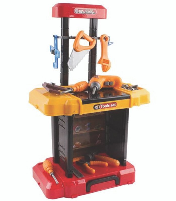 toys-9-1 40 Piece Toy Tool Set Construction Kit With Portable Work Bench Workshop 181 - Image 1